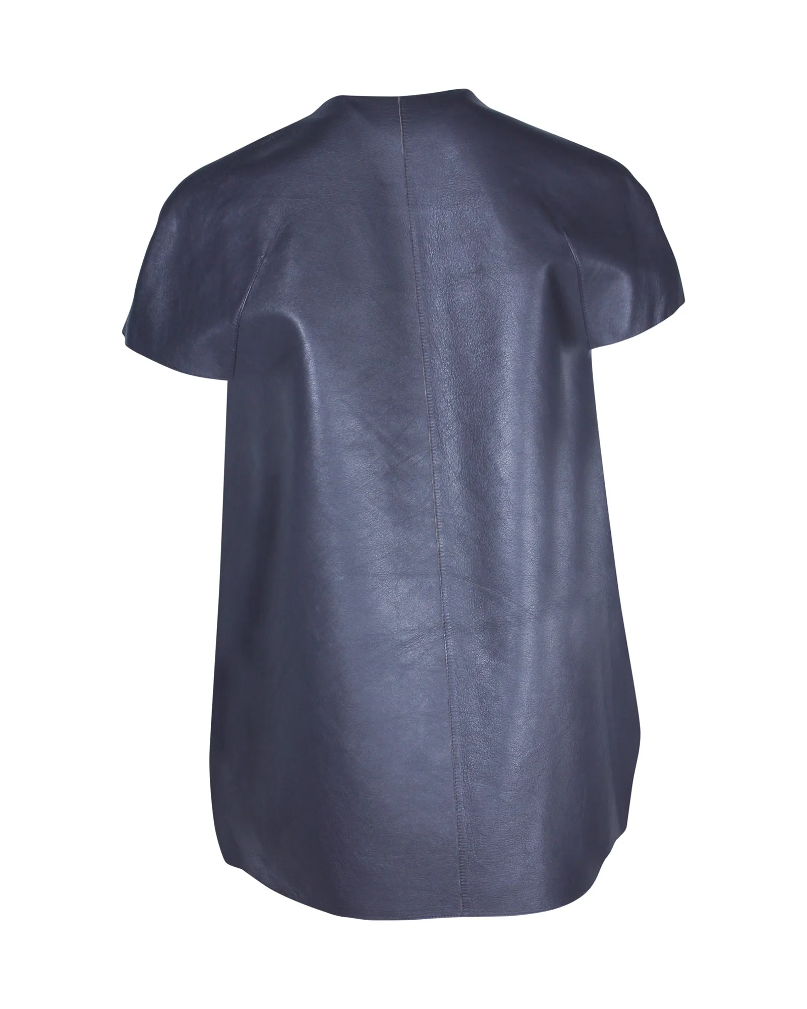 Marni Short Sleeve Jacket in Grey Leather