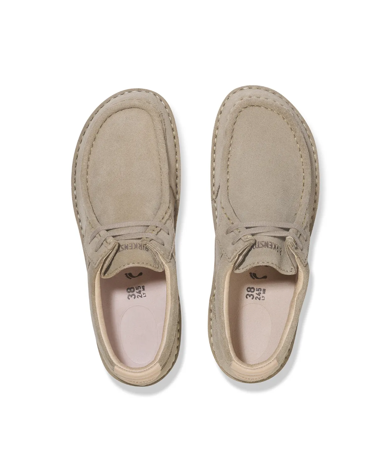 Mens Birkenstock Shoes Birkenstock Pasadena Direct Moc Suede Leather Taupe Shoes
