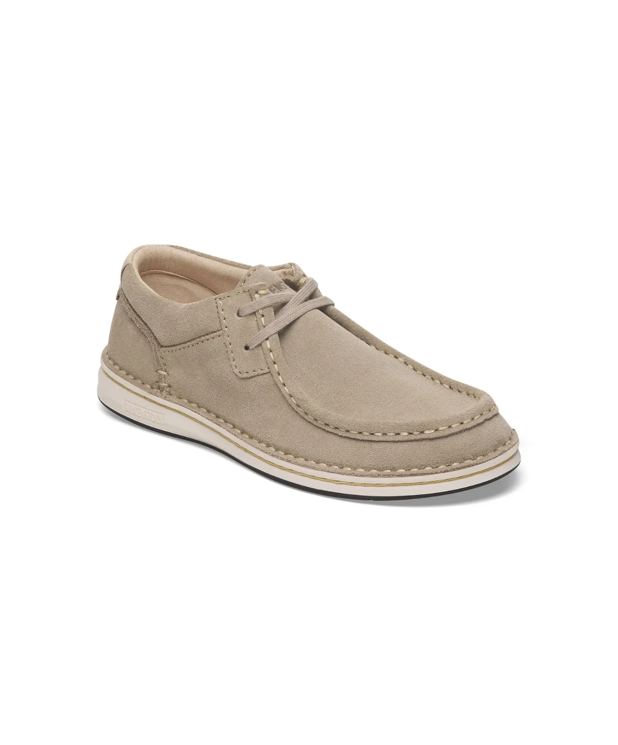Mens Birkenstock Shoes Birkenstock Pasadena Direct Moc Suede Leather Taupe Shoes