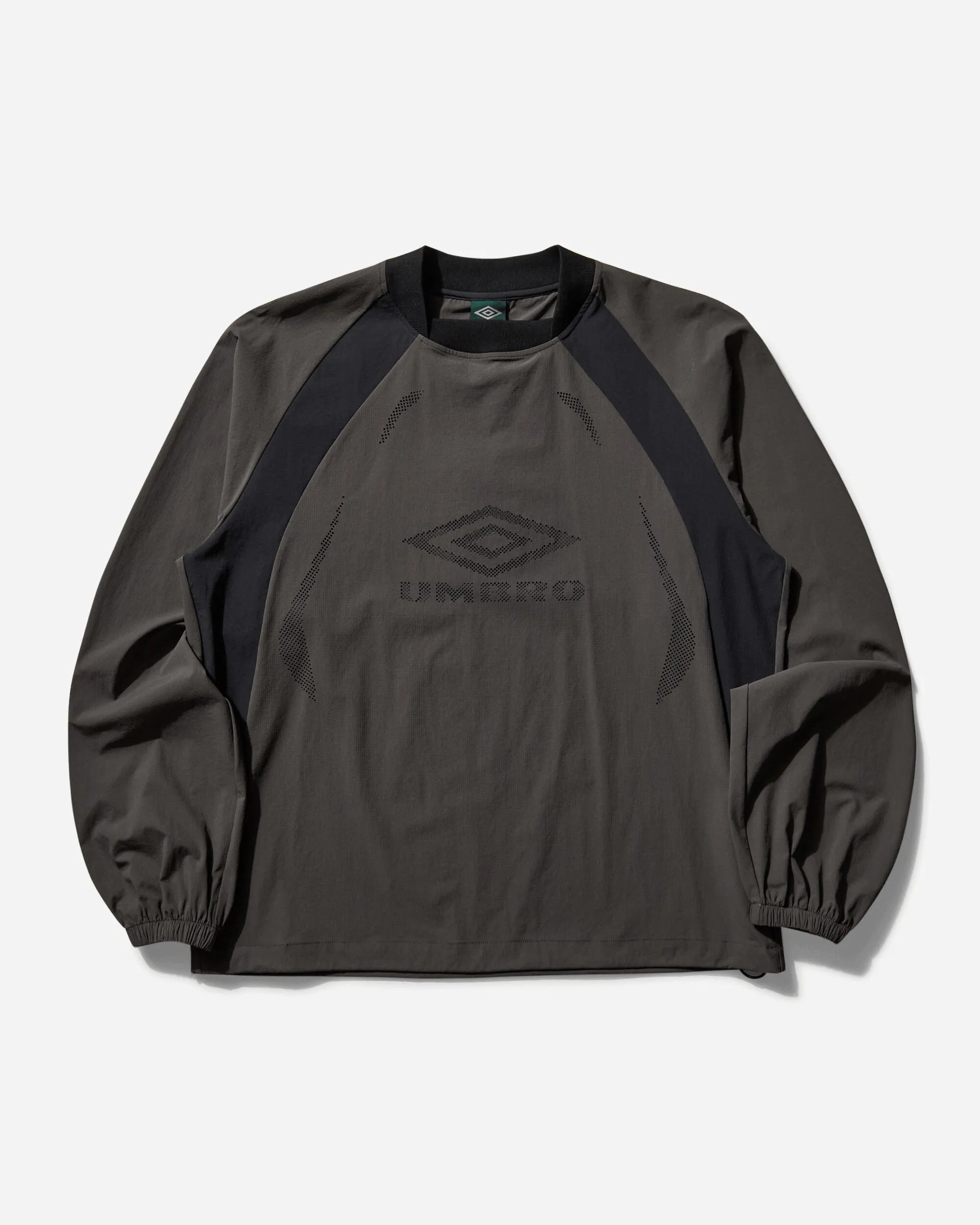 Men's Lasered Nylon Crewneck Top Grey / Black