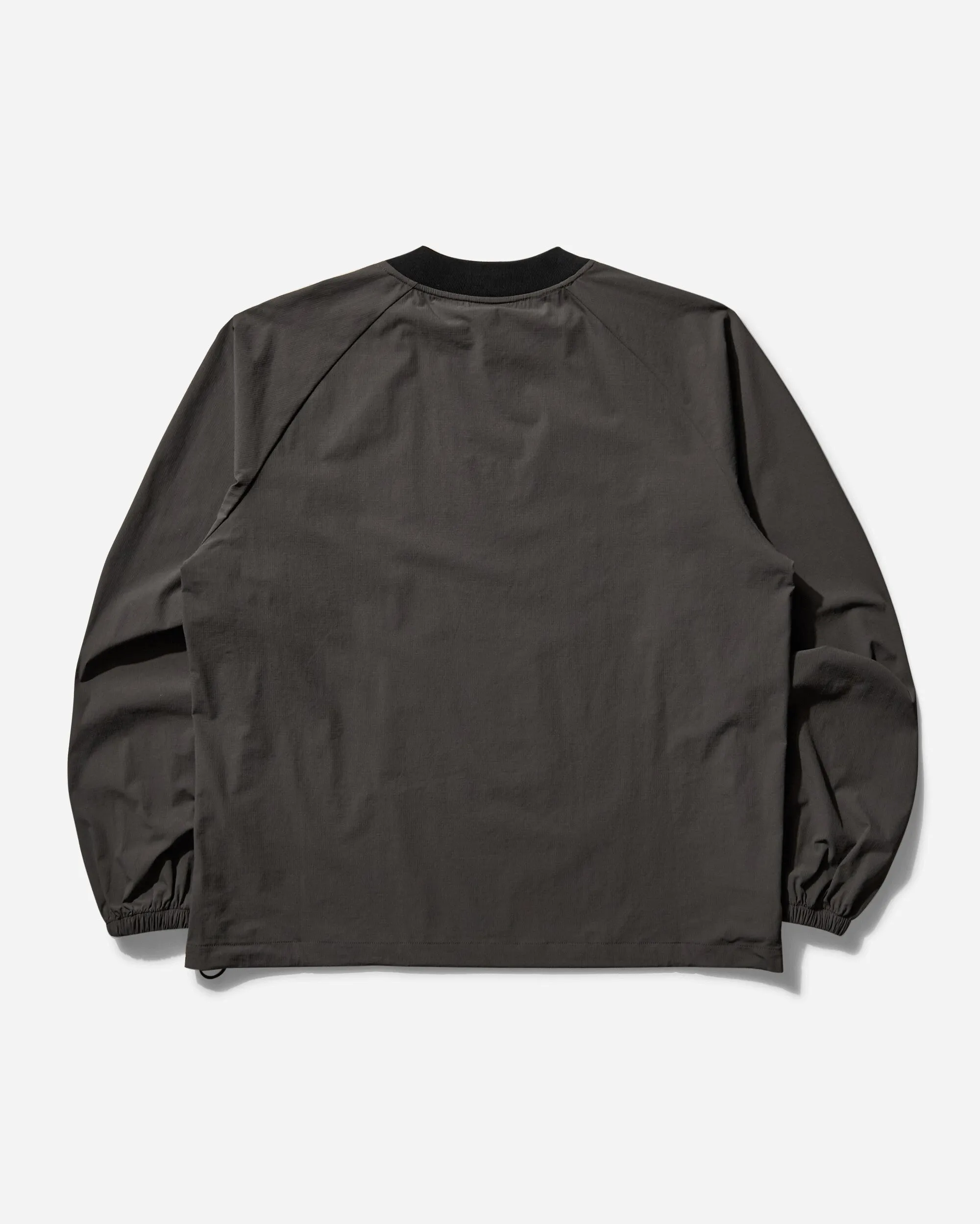 Men's Lasered Nylon Crewneck Top Grey / Black