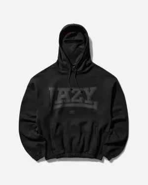 Men's Lazy Masked Hoodie Washed Black