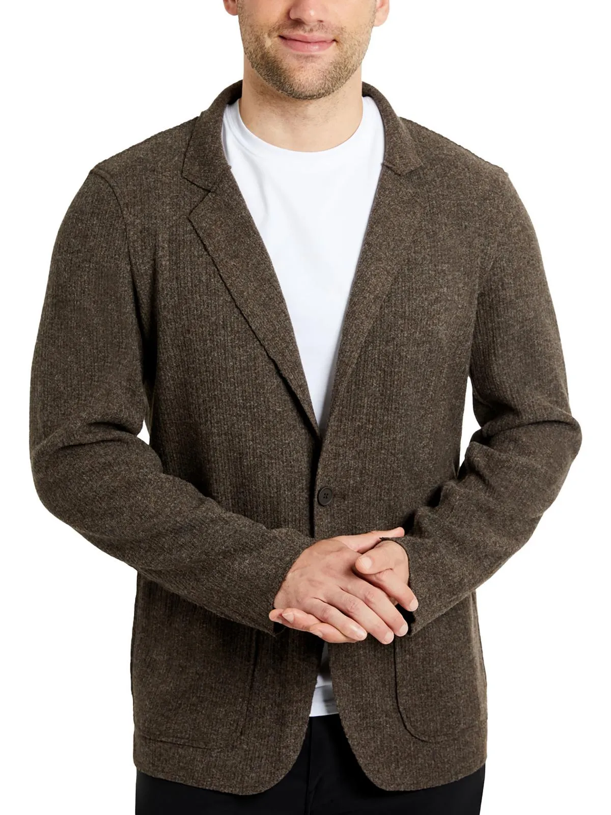 Mens Ribbed Knit Sportcoat