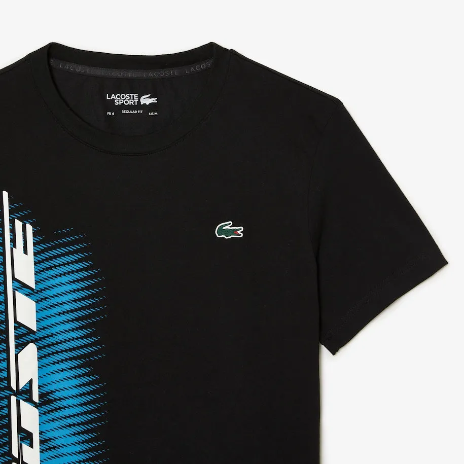 Men’s SPORT Regular Fit T-Shirt with Contrast Branding Black