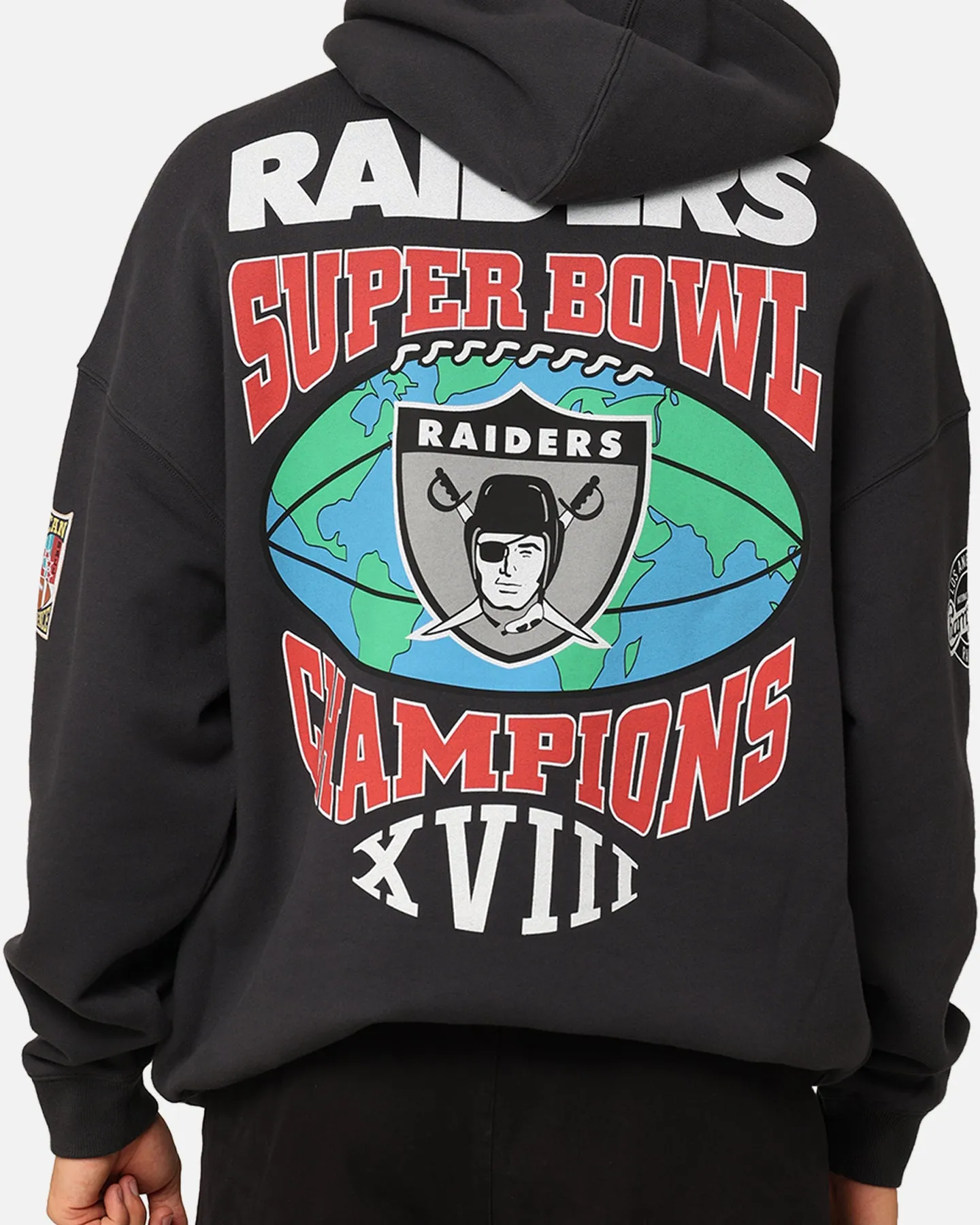 Mitchell & Ness Los Angeles Raiders Super Bowl World Hoodie Faded Black