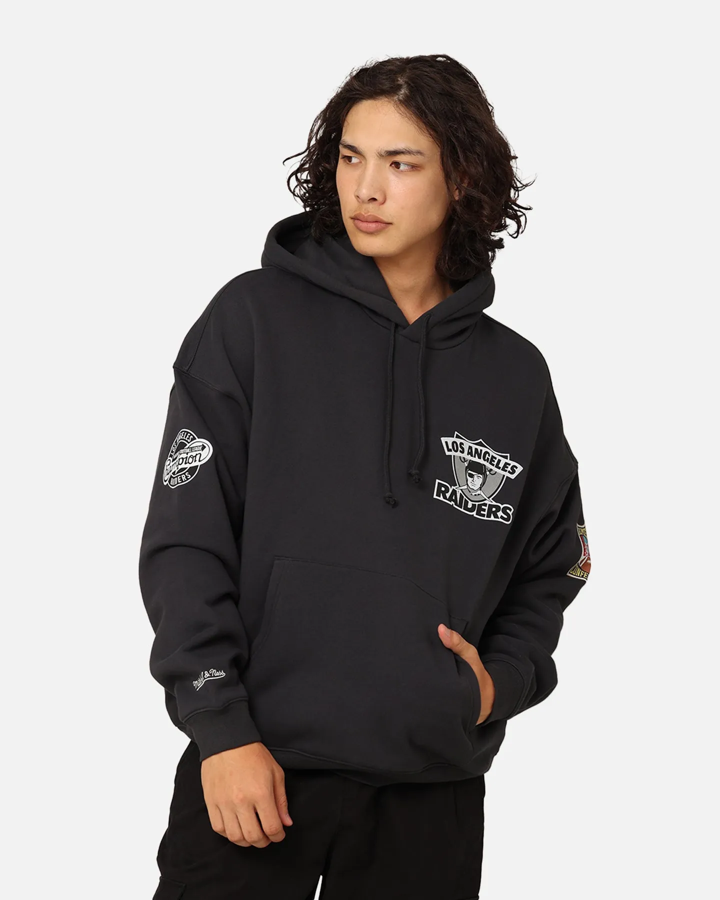 Mitchell & Ness Los Angeles Raiders Super Bowl World Hoodie Faded Black