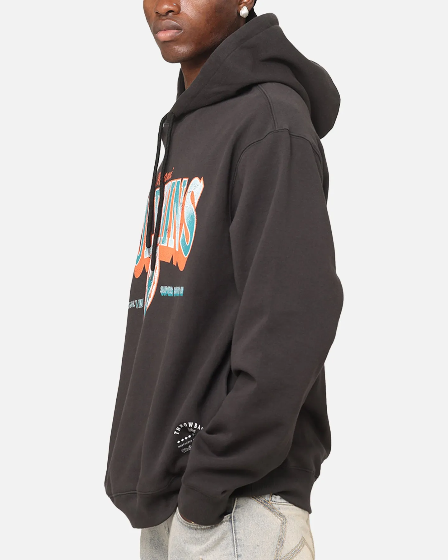 Mitchell & Ness Miami Dolphins Arch Hoodie Faded Black