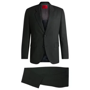 Modern-fit suit in micro-patterned performance-stretch fabric