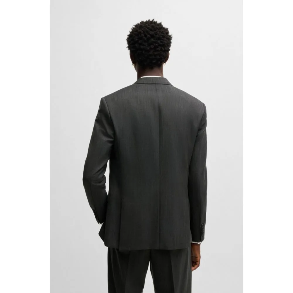 Modern-fit suit in micro-patterned performance-stretch fabric