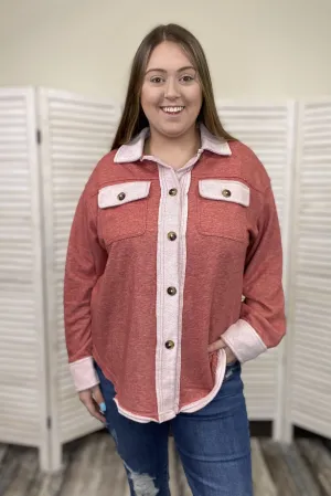 My Best Friend's Women's Textured Button Down Shacket