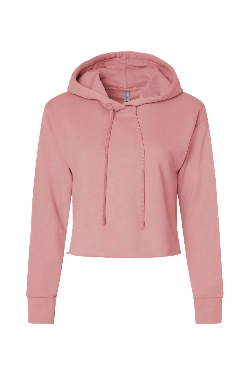 Next Level Womens Cropped Hooded Sweatshirt Hoodie - Desert Pink