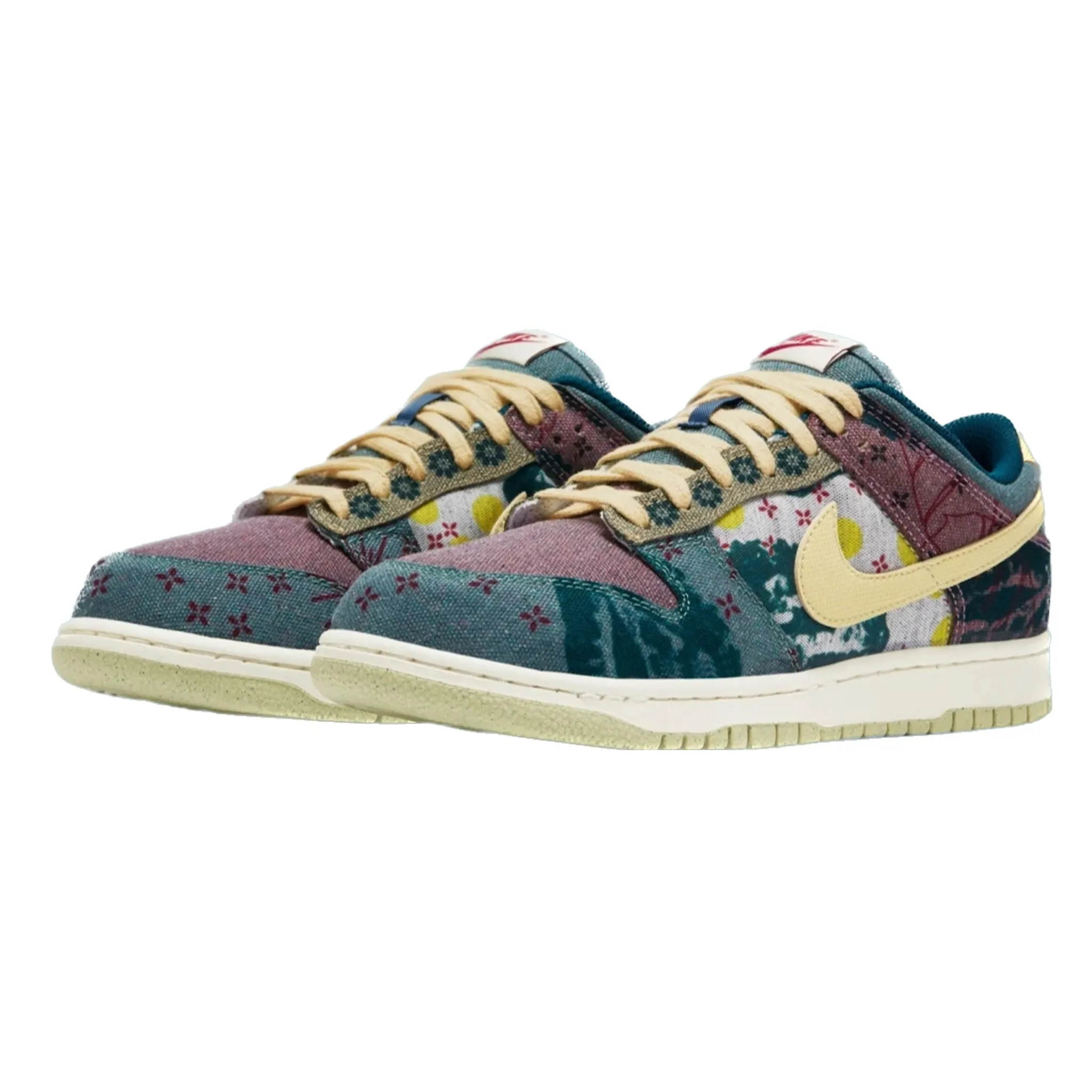 Nike Dunk Low Community Garden Multi Color Midnight Turquoise Cardinal Red Lemon Wash Nike Dunk