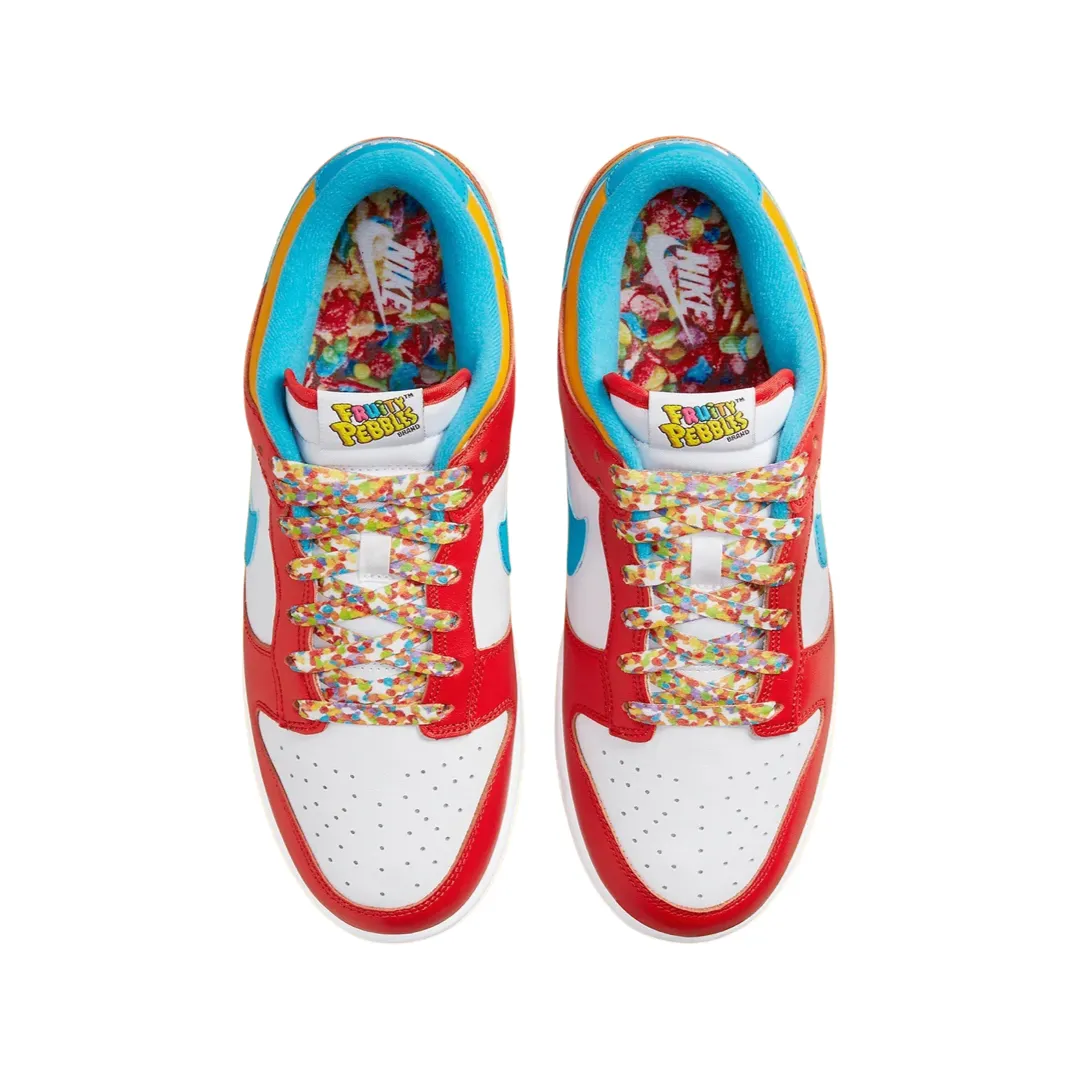 Nike Dunk Low x Lebron James "Fruity Pebbles" Habanero Red Laser Blue White Nike Dunk