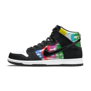 Nike SB Dunk High Pro TV Signal Black White Multi Panda Nike Dunk