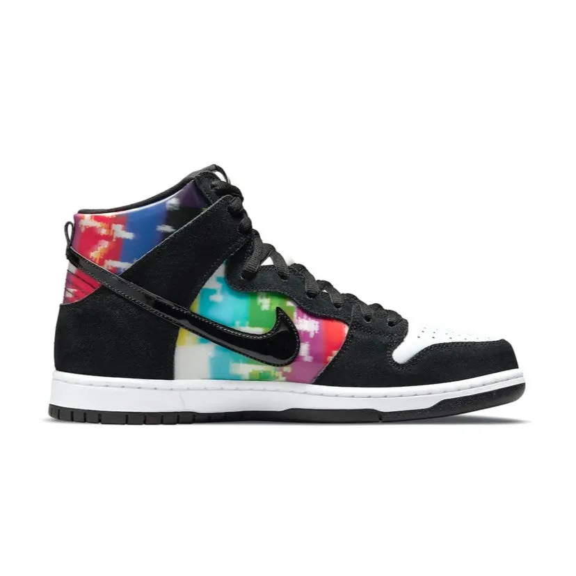 Nike SB Dunk High Pro TV Signal Black White Multi Panda Nike Dunk