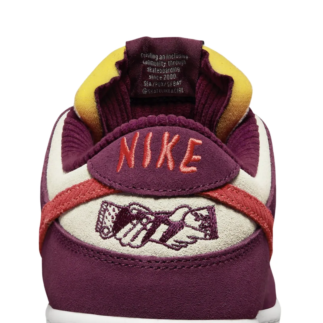 Nike SB Dunk Low QS Skate Like a Girl Dark Beetroot Light Crimson Nike Dunk