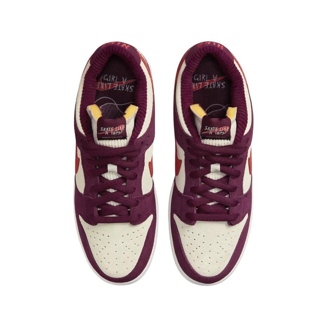 Nike SB Dunk Low QS Skate Like a Girl Dark Beetroot Light Crimson Nike Dunk
