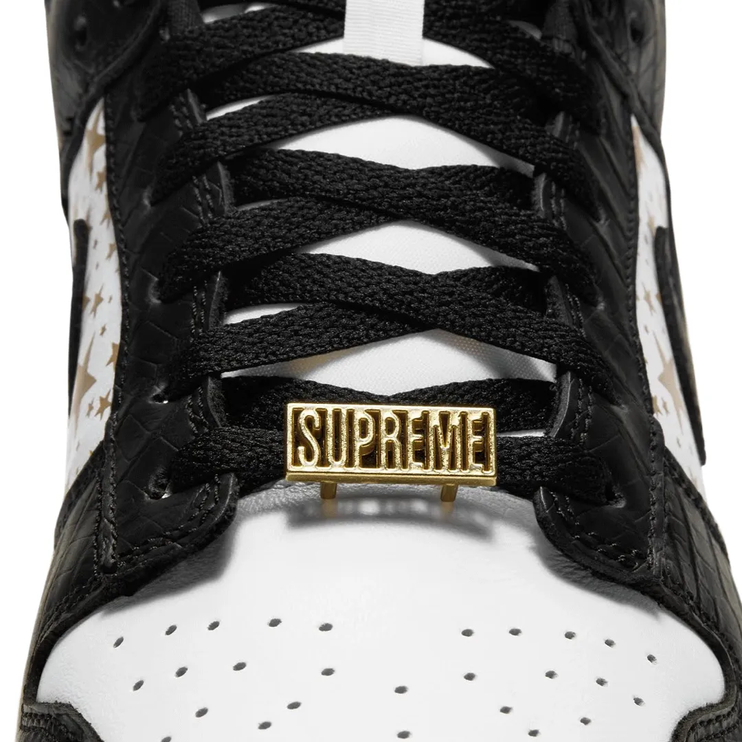 Nike SB Dunk Low Supreme Stars White Black Metallic Gold (2021) Nike Dunk
