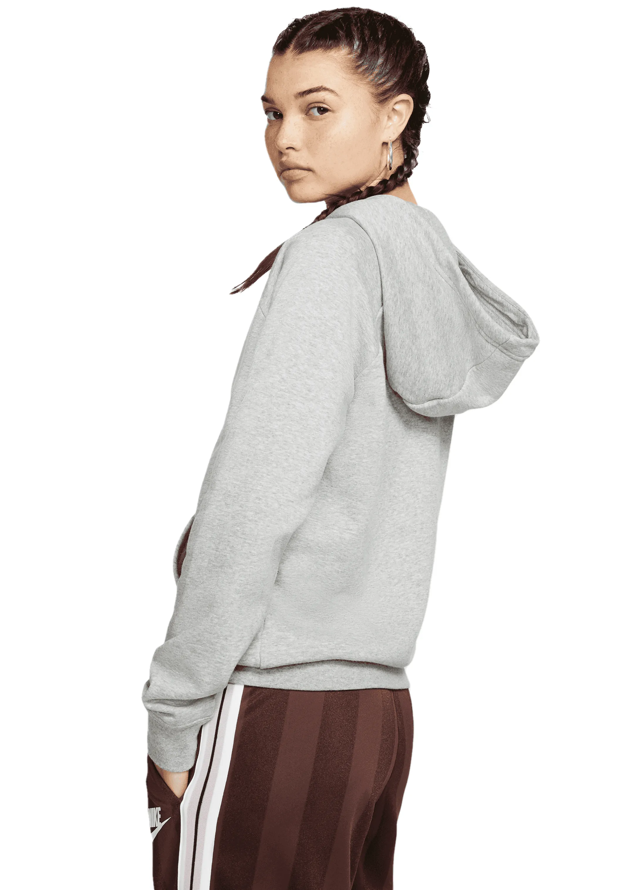 Nike Womens Funnel Neck Fleece Hoodie <BR> BV4116 063