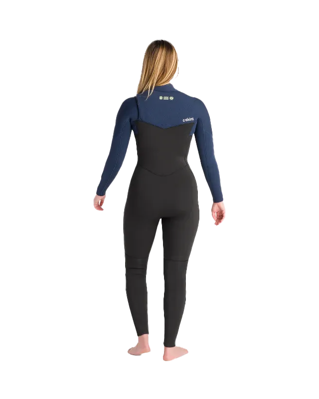 NuWave Solace 5/4/3mm Chest Zip Wetsuit in Bluestone, Black X & Saffron