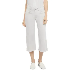 NYDJ Womens Brigitte High Rise Frayed Hem Capri Jeans