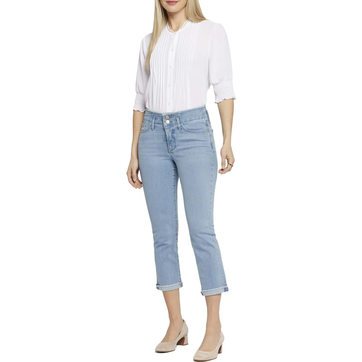 NYDJ Womens Chloe Crop Denim Capri Jeans