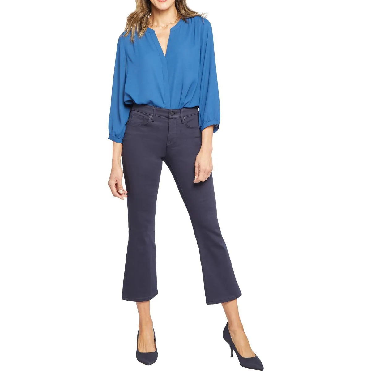NYDJ Womens Fiona Tummy Slimming  Flared Jeans