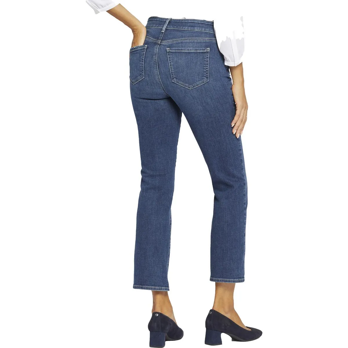 NYDJ Womens Marilyn Ankle Tummy Slimming Denim Straight Leg Jeans