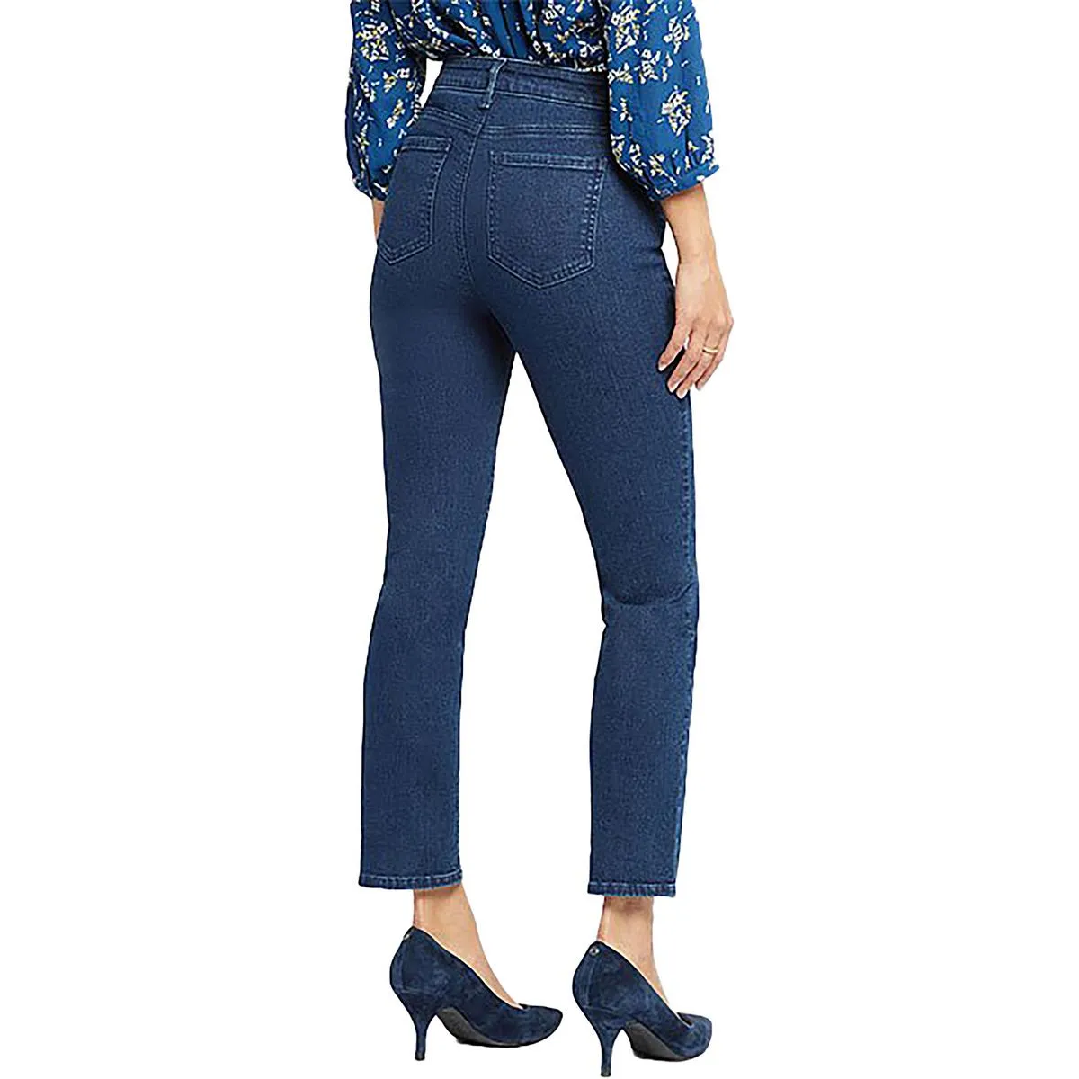 NYDJ Womens Sheri Mid-Rise Denim Slim Jeans