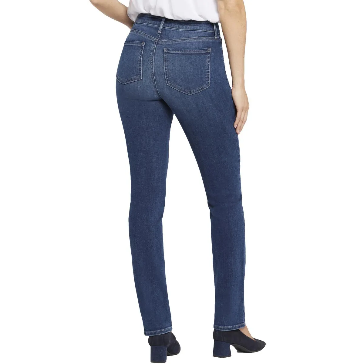 NYDJ Womens Sheri Mid-Rise Denim Slim Jeans