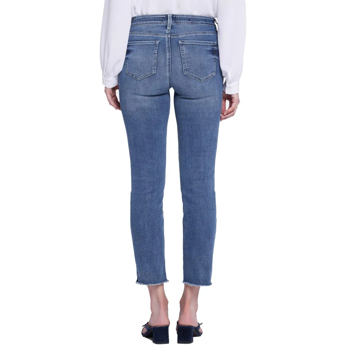 NYDJ Womens Sheri Slim Raw Hem Denim Ankle Jeans