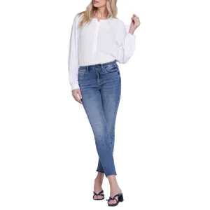 NYDJ Womens Sheri Slim Raw Hem Denim Ankle Jeans