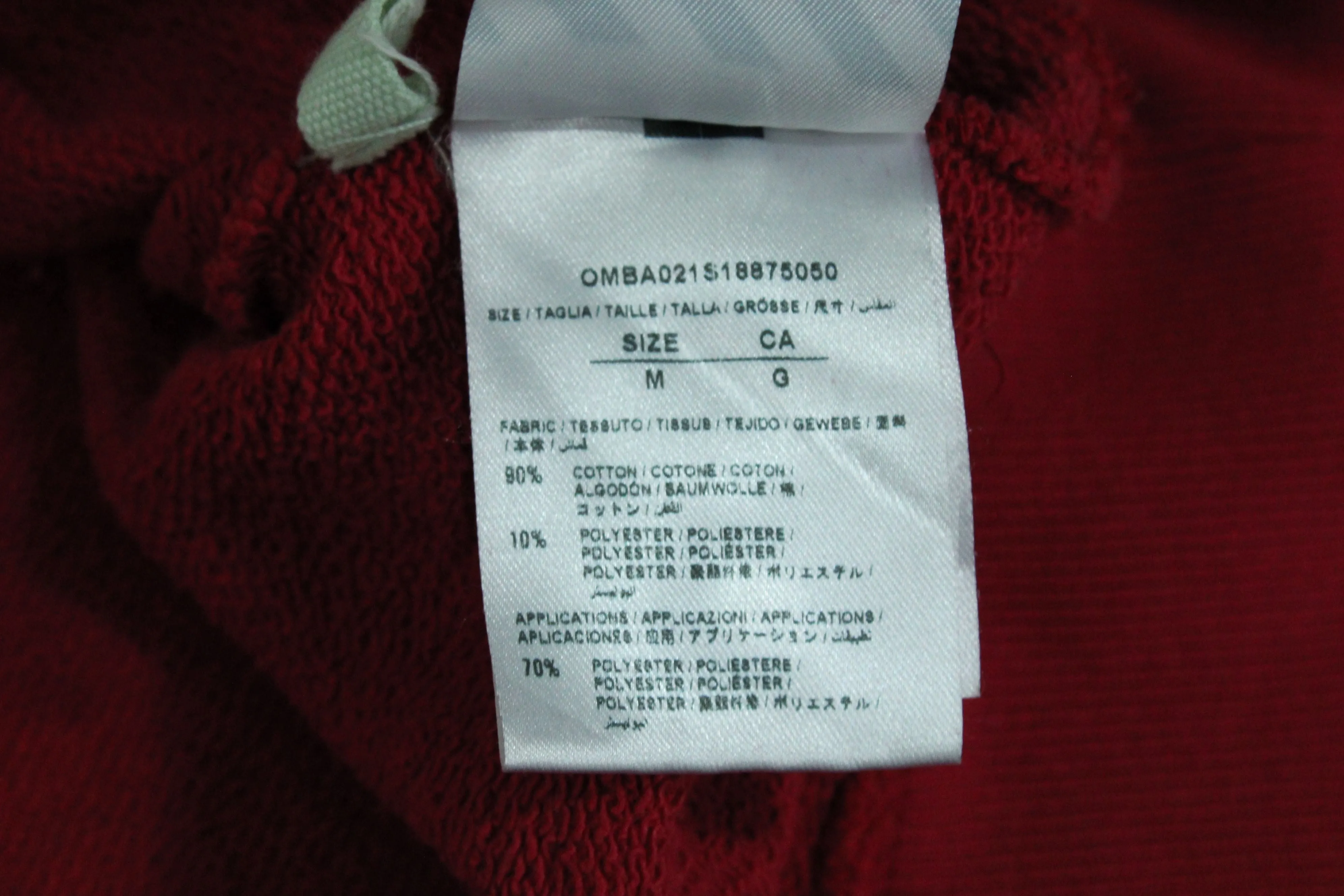 Off-White X Champion Sweatshirt in Red Cotton