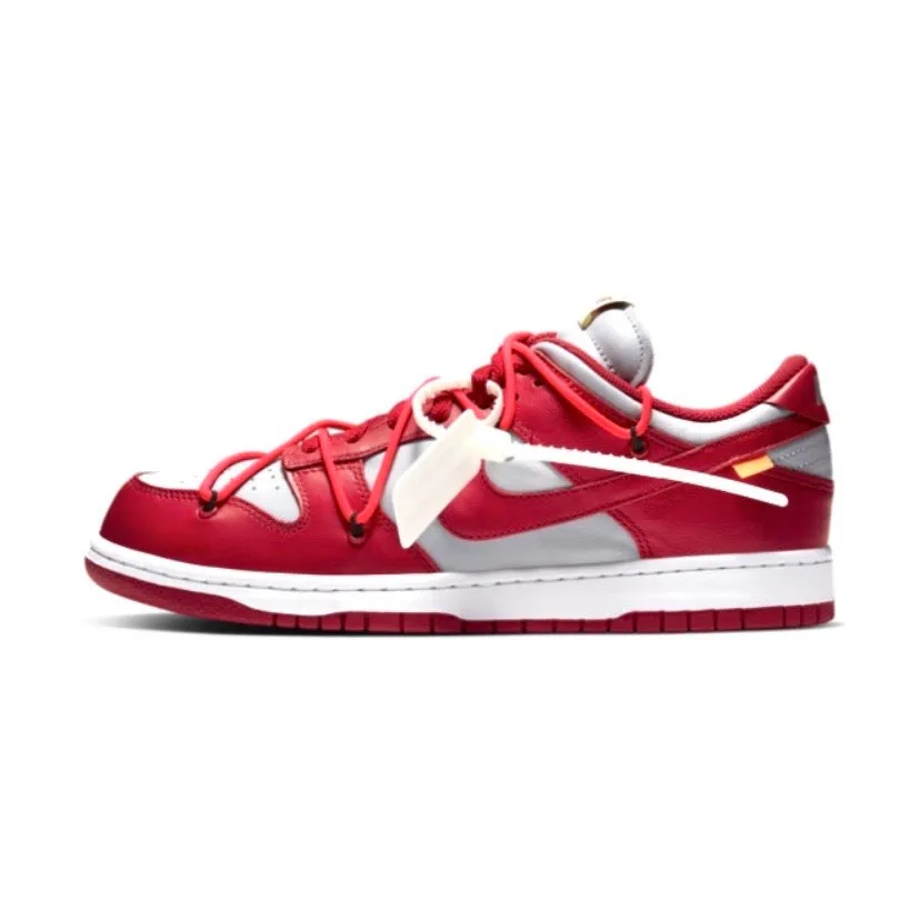 Off White x Nike Dunk Low Leather University Red White Nike Dunk
