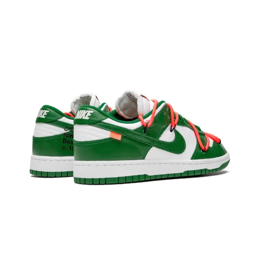 Off White x Nike Dunk Low Leather White Pine Green Nike Dunk