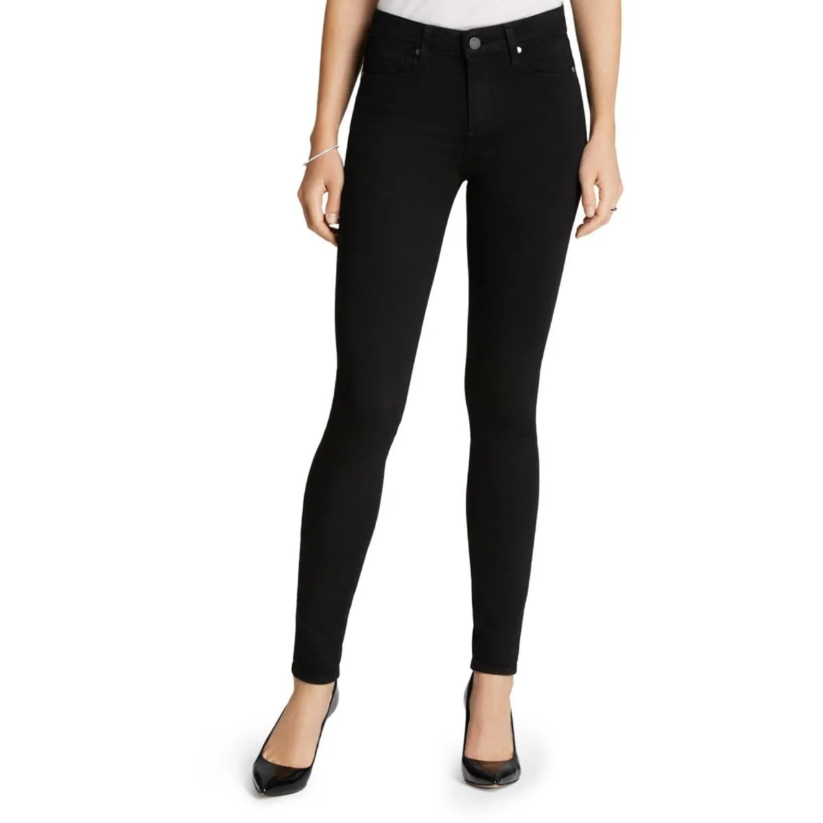 Paige Womens Hoxton Mid-Rise Everyday Skinny Jeans