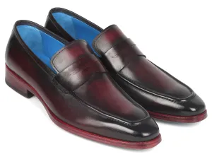 Paul Parkman Shoes Paul Parkman Men's Burnished Penny Loafers in Purple