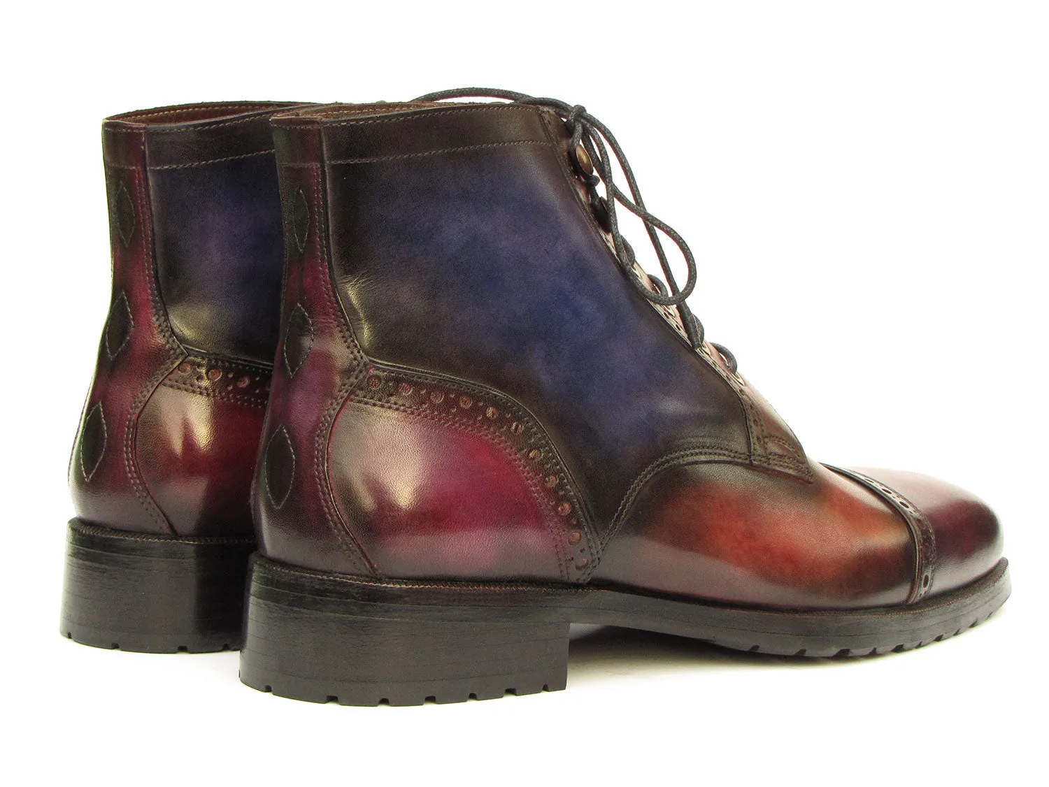 Paul Parkman Shoes Paul Parkman Men's Multicolor Hand-Painted Cap Toe Boots