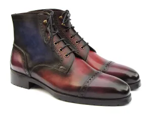 Paul Parkman Shoes Paul Parkman Men's Multicolor Hand-Painted Cap Toe Boots
