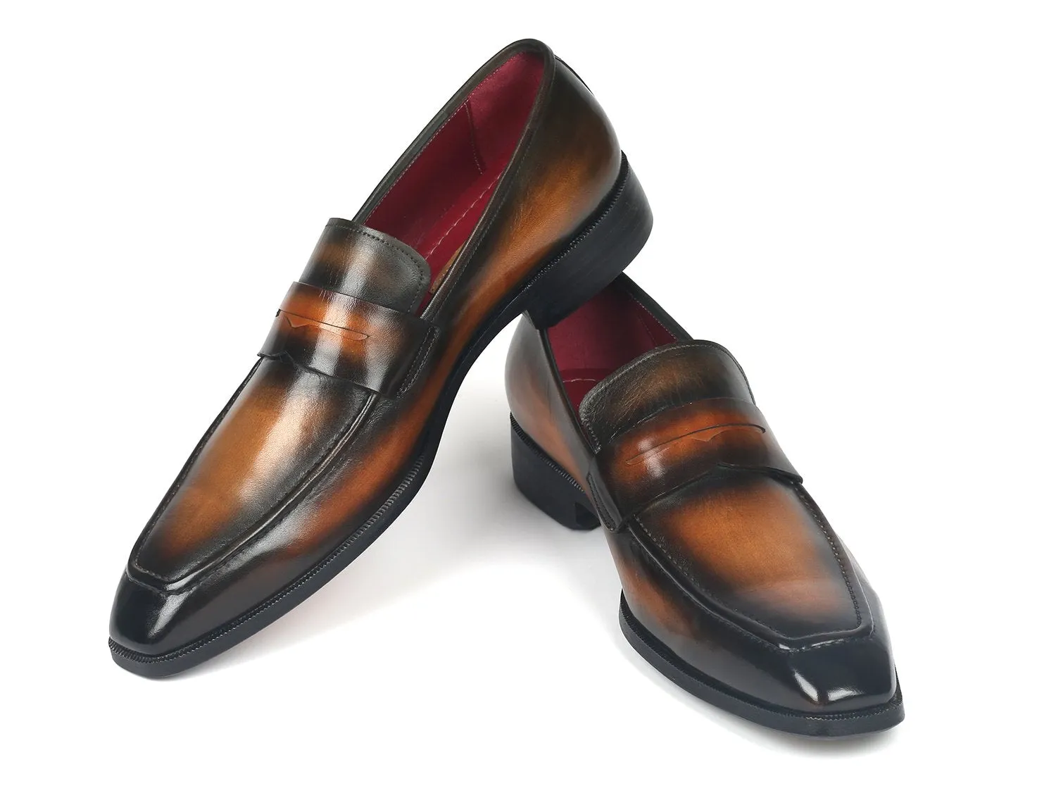 Paul Parkman Shoes Paul Parkman Men's Penny Loafers in Olive Brown