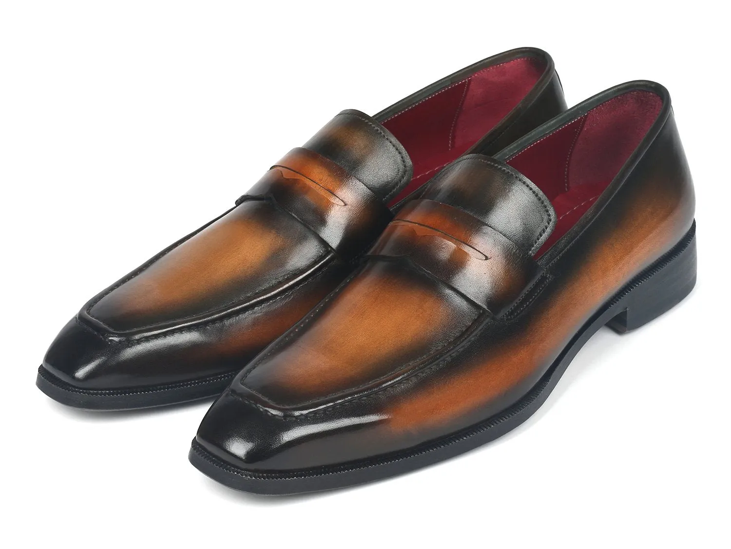 Paul Parkman Shoes Paul Parkman Men's Penny Loafers in Olive Brown