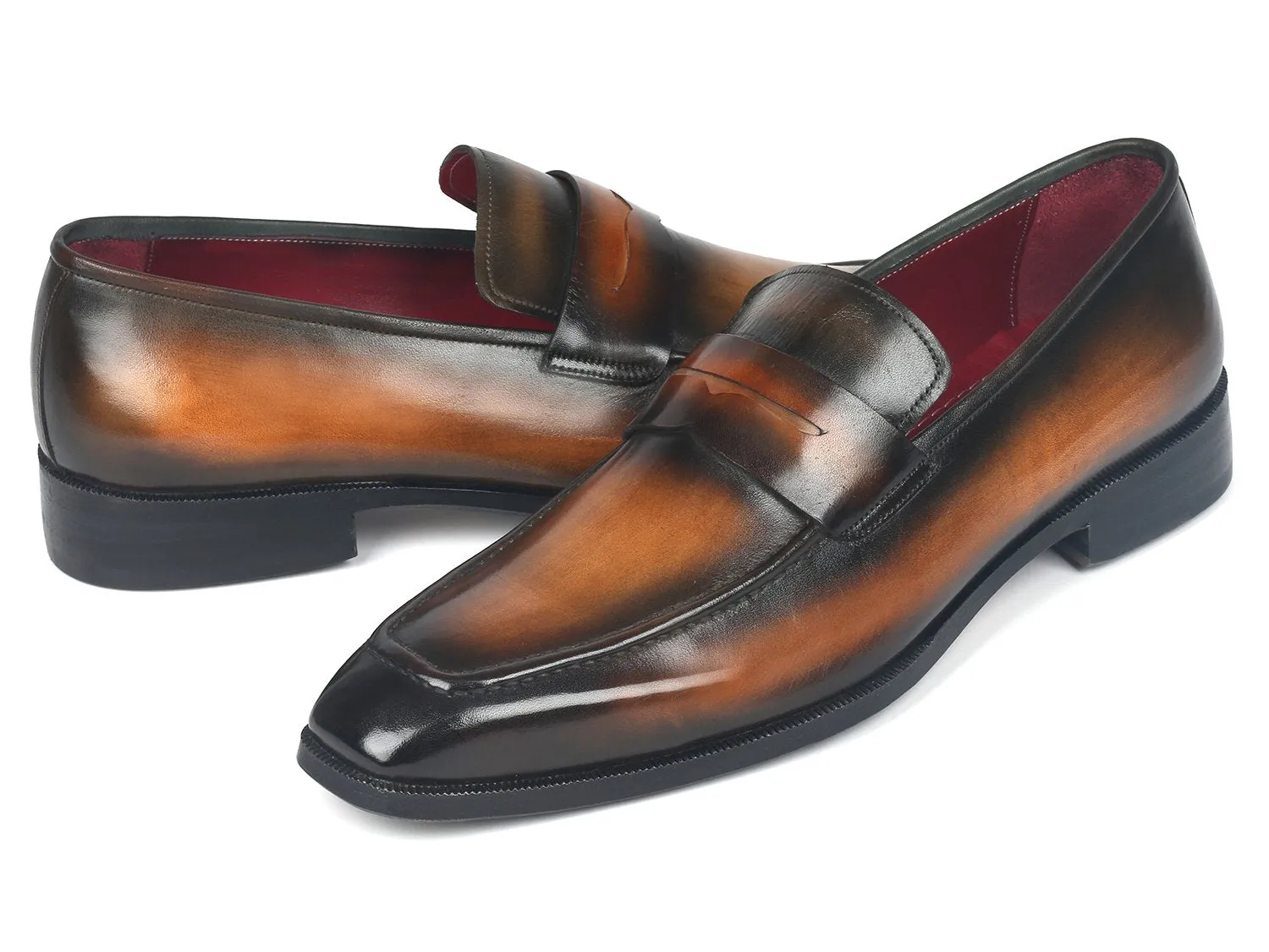 Paul Parkman Shoes Paul Parkman Men's Penny Loafers in Olive Brown