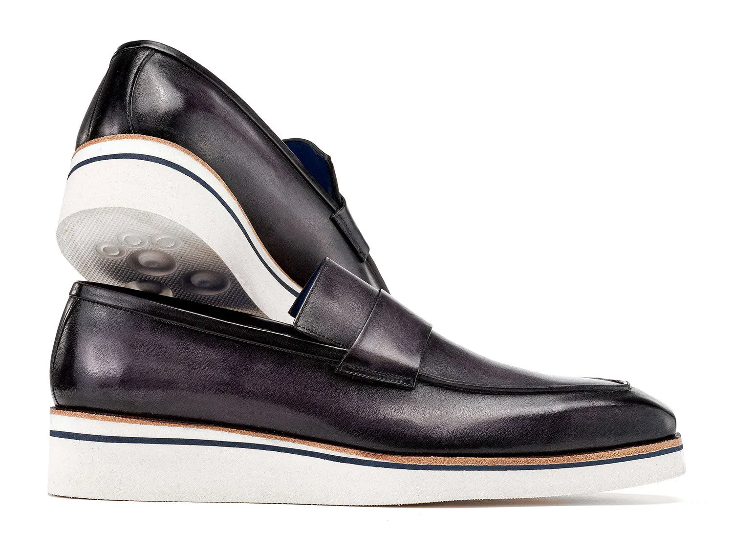 Paul Parkman Shoes Paul Parkman Men's Smart Casual Leather Loafers in Grey