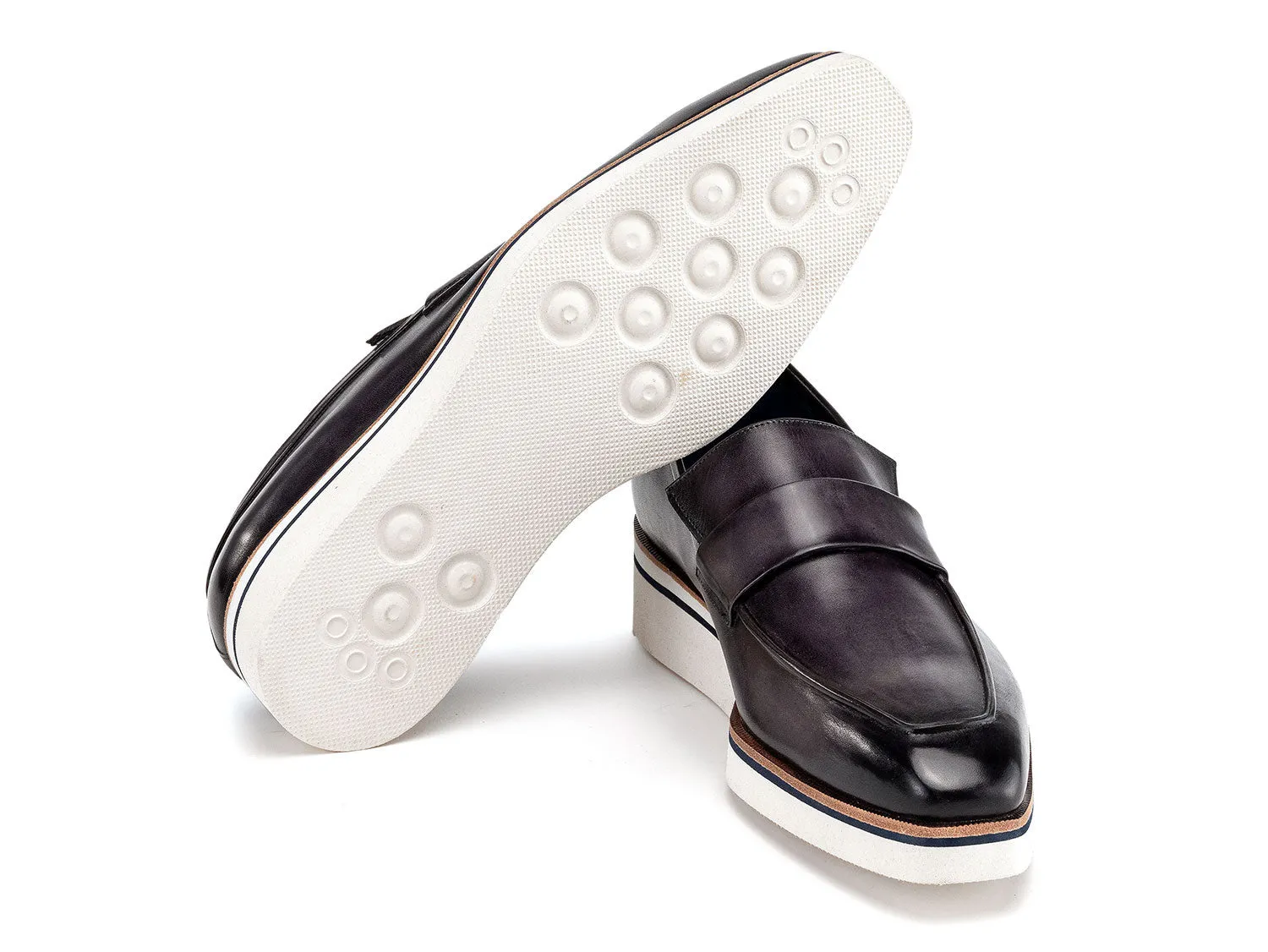 Paul Parkman Shoes Paul Parkman Men's Smart Casual Leather Loafers in Grey