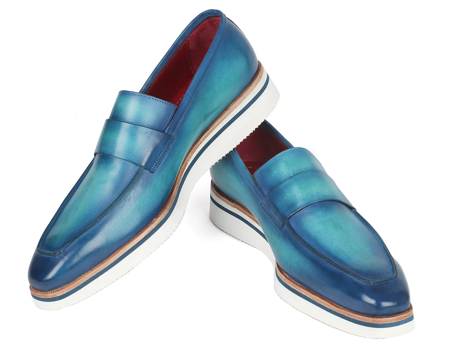Paul Parkman Shoes Paul Parkman Men's Smart Casual Loafers in Blue