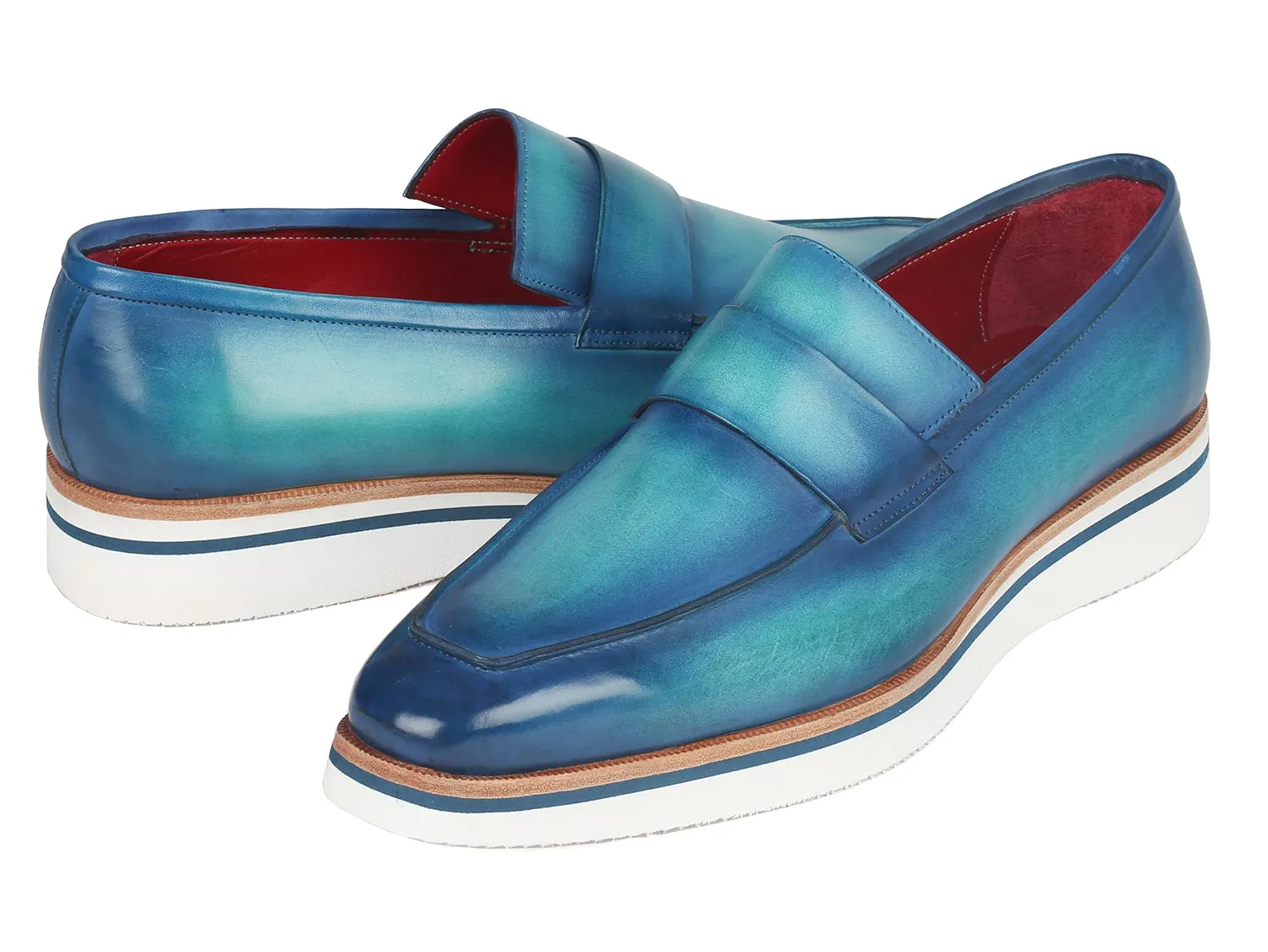 Paul Parkman Shoes Paul Parkman Men's Smart Casual Loafers in Blue