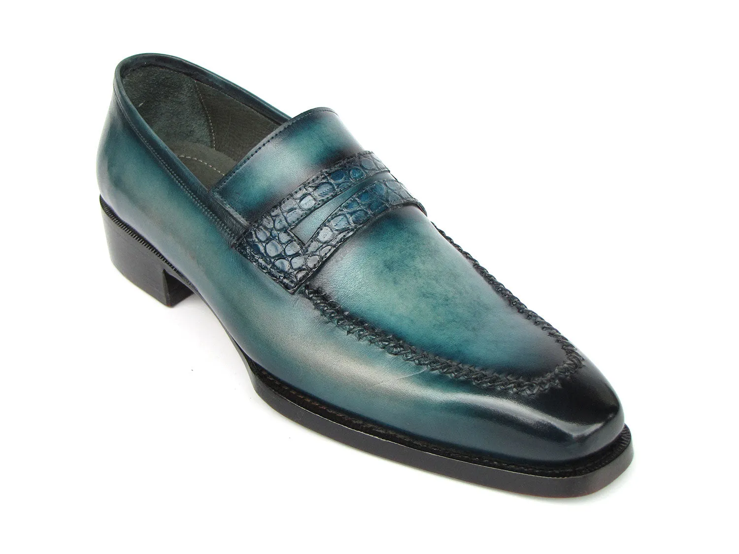 Paul Parkman Shoes Paul Parkman Men's Turquoise Patina Handmade Loafers