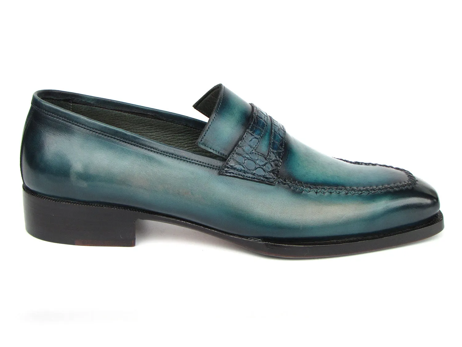 Paul Parkman Shoes Paul Parkman Men's Turquoise Patina Handmade Loafers