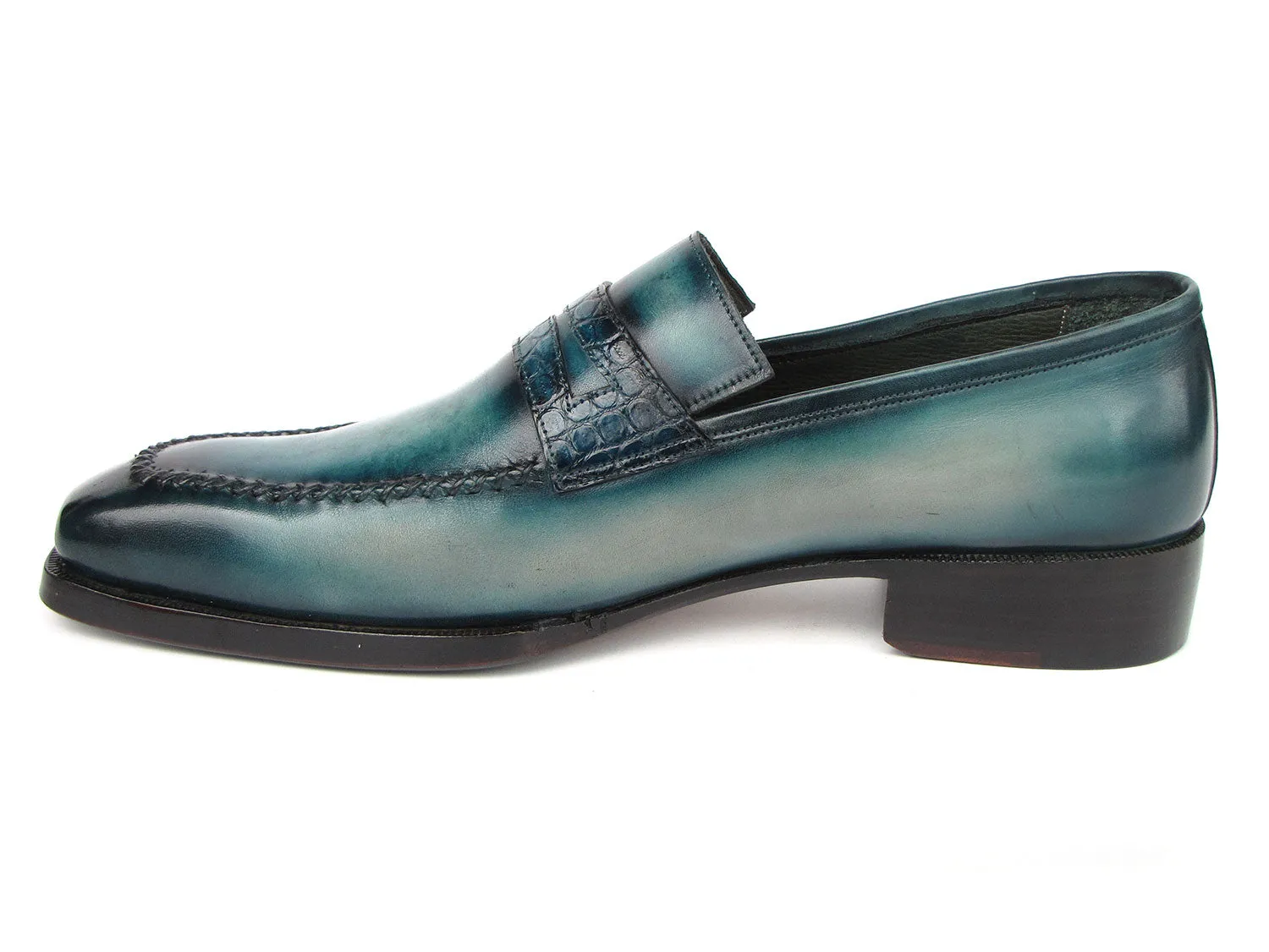 Paul Parkman Shoes Paul Parkman Men's Turquoise Patina Handmade Loafers