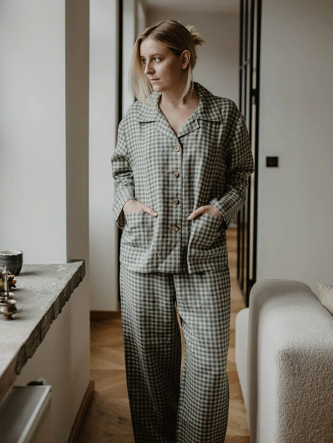 Praurime Women's Linen Pyjama Set | Multiple Colours